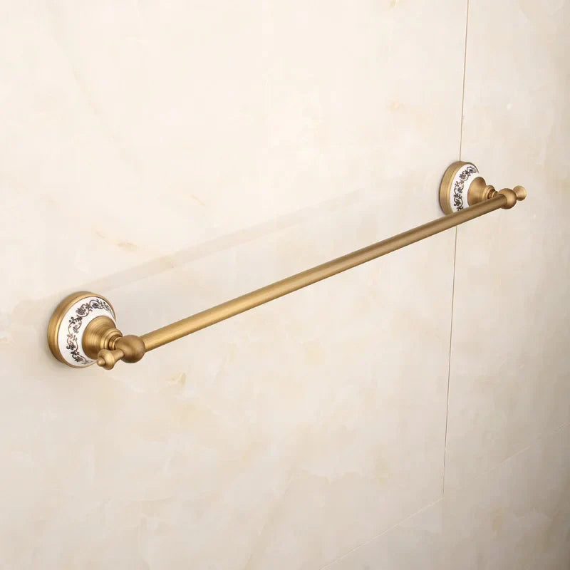 DecorBites™ Bronze Bathroom Hardware Set - Shelf, Towel Rack, Toilet Brush Holder, Soap Dish