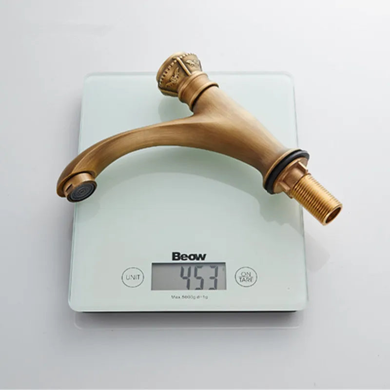 DecorBites™ Brushed Bronze Basin Faucet Single Lever Cold Water Mixer Tap