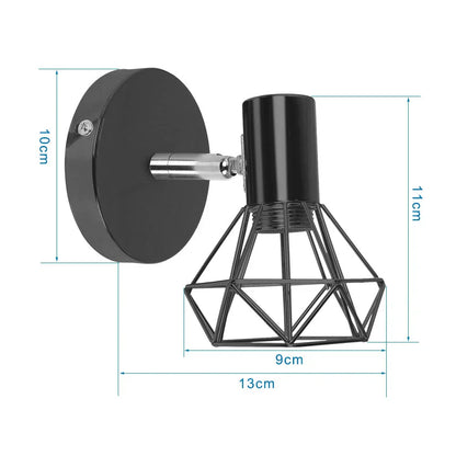 DecorBites™ LED Iron Cage Wall Light for Home Bedroom Kitchen Decor