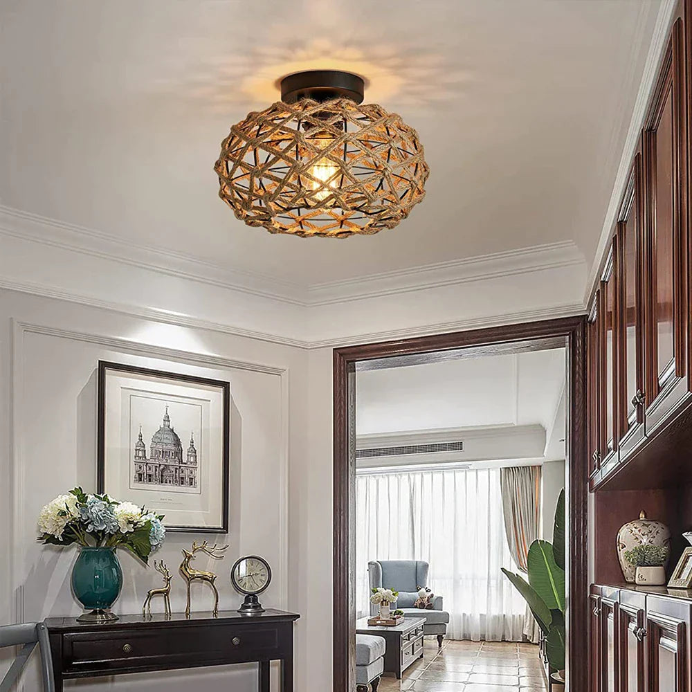 Hemp Rope Ceiling Chandelier