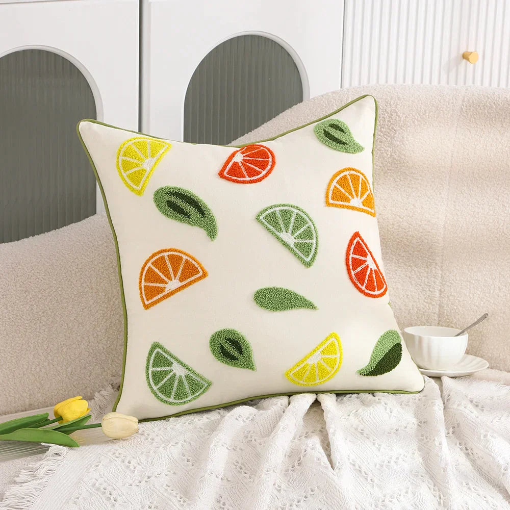DecorBites™ Cactus Lemon Dandelion Palm Tree Cotton Pillow Case 45x45cm Home Decor