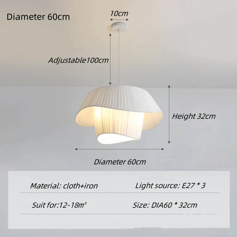 Lámpara colgante doble DecorBites™ color blanco crema para espacios elegantes