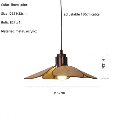 DecorBites™ Hat Pendant Light: Retro Minimalist E27 LED Hanging Lamp for Dining Room