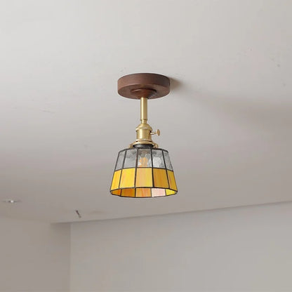 DecorBites™ Glass Wood LED Ceiling Light Nordic Design for Living Room & Corridor