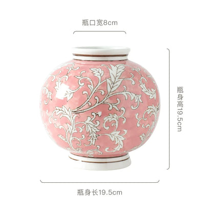 DecorBites™ Blue White Porcelain Vase Chinese Retro Home Decor Flower Vase