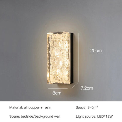 DecorBites™ LED Resin Wall Lamp for Bedroom and Living Room