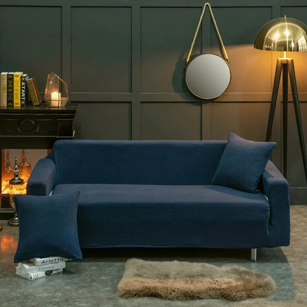 غطاء أريكة DecorBites™ ثلاثي الأبعاد: غطاء أريكة ناعم ومريح من قماش سباندكس مطاطي