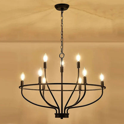 DecorBites™ Iron Art Retro Chandelier Light, American Farmhouse Industrial Pendant Lamp