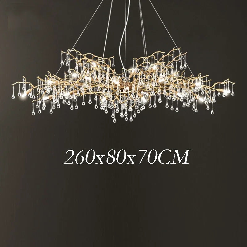 Decorbites™ Gold-Kristall-Kronleuchter: Moderne LED-Luxusbeleuchtung für Wohnzimmer und Villa