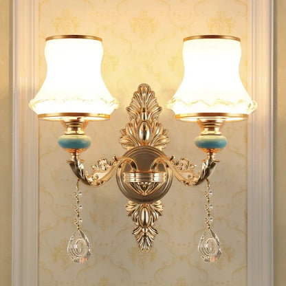 Aplique de pared de cristal DecorBites™ para dormitorio, lámpara de interior moderna de estilo europeo