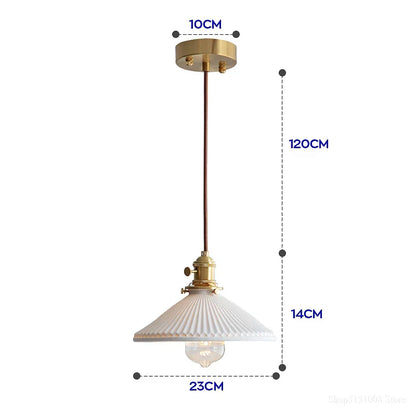 DecorBites™ Japanese Ceramics Bedside Chandelier | Designer Bedroom Lamp for Home Decor