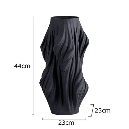 DecorBites™ Ceramic Vase with Artificial Flowers for Desk Decoration and Room Aesthetics