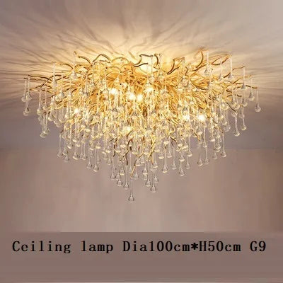 DecorBites™ Crystal Chandelier: Luxury Living Decor Lighting Fixture