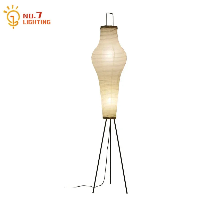 DecorBites™ Wabi-sabi Tripod Floor Lamp - Noguchi Inspired Art Decor for Living Room