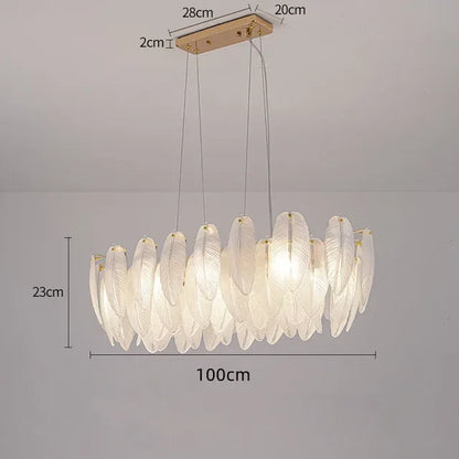 DecorBites™ Crystal Feather Chandelier: Luxury Pendant for Home Decor & Designer Ceiling Fixture