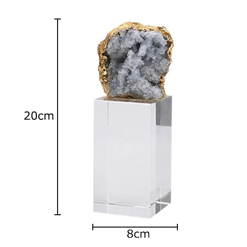 DecorBites™ Amethyst Crystal Base Desk Ornament for Room Aesthetics