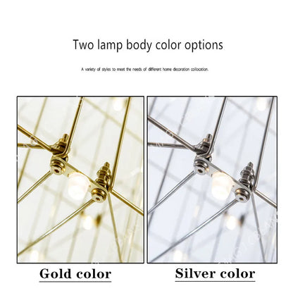 ثريا كوزموس من ديكوربايتس™: ضوء يراعة فضي نورديك لغرف معيشة وتناول طعام فاخرة