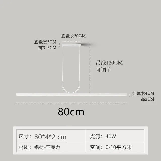 DecorBites™ Black Art LED Ceiling Chandelier for Kitchen Island and Dining Room