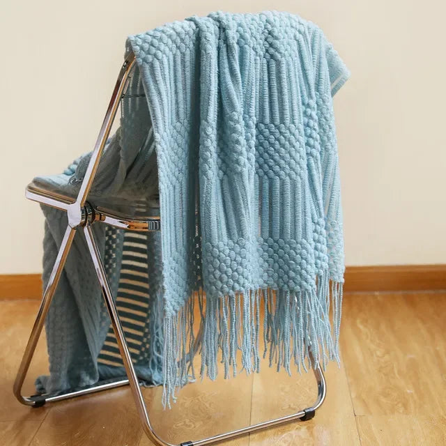 Pineapple Knit Throw Blanket