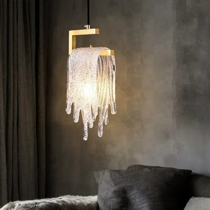 Lámpara colgante LED de cristal DecorBites™: Accesorio decorativo moderno para dormitorio, pasillo o sala de estar