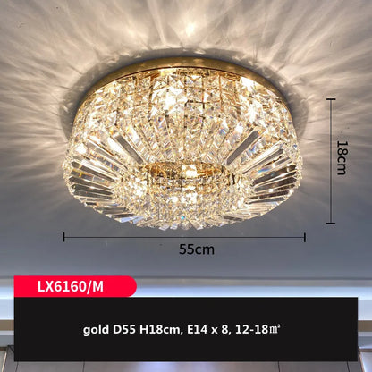 DecorBites™ Crystal LED Ceiling Lights Shiny Gold/Chrome Steel E14 Mount Fixtures