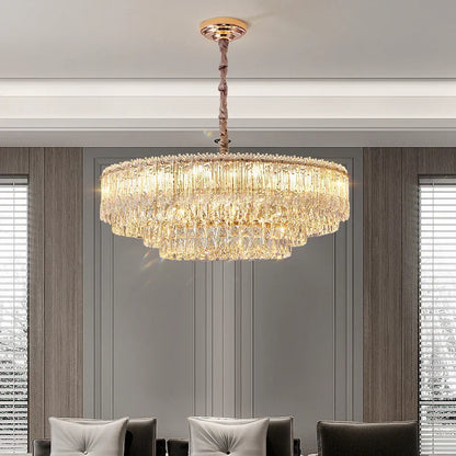 DecorBites™ Crystal Chandelier: Luxury Modern Room Lighting for Living Room, Dining Room, Bedroom