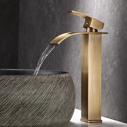 DecorBites™ Bronze Basin Faucet: Hot & Cold Water Mixer Tap for Bathroom Sink