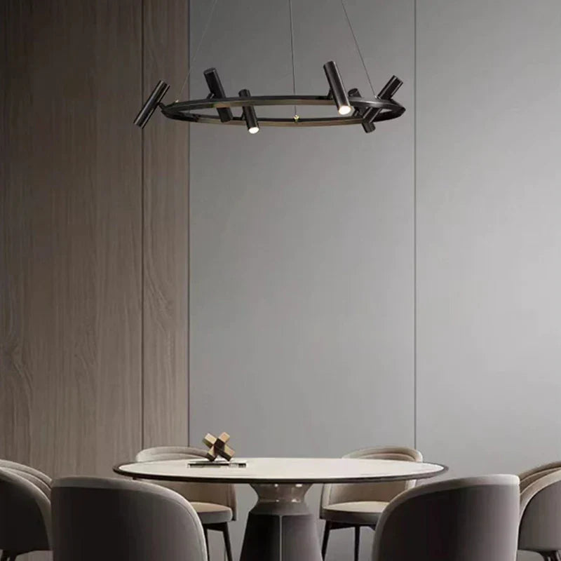 ثريا DecorBites™ المعدنية السوداء: إضاءة معلقة بسيطة لغرفة الطعام والمطبخ وغرفة النوم.