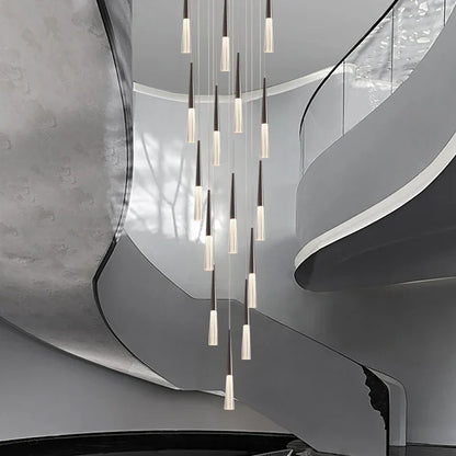 DecorBites™ مصباح مخروطي أكريليك معلق لسلالم الفيلا والمطبخ والمطعم.