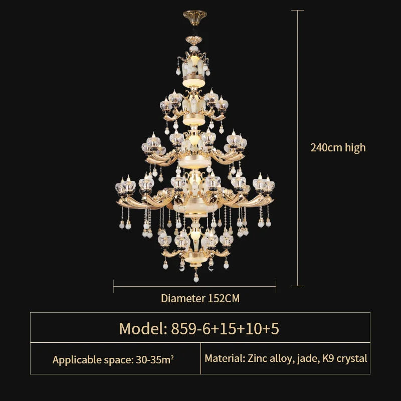 DecorBites™ Crystal Chandelier: European Elegance for Living, Dining & Bedroom