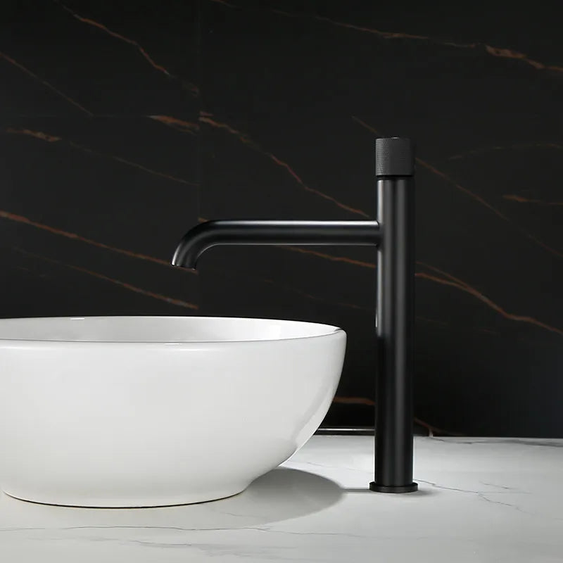 DecorBites™ Brushed Gold Basin Faucet - Single Handle, Deck Mounted Cold & Hot Water Mixer