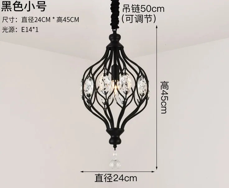 DecorBites™ Art Design Crystal LED Pendant Lights Modern Kitchen Bedroom Decor
