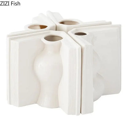 DecorBites™ Jarrón decorativo de escritorio con flores creativas | Decoración floral artificial para habitaciones estéticas