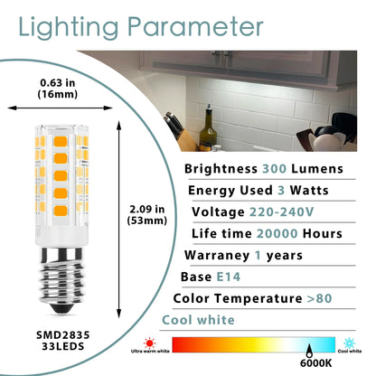 Bombilla LED tipo mazorca DecorBites™ G9 de 3W y 5W, 220V, 3000K y 6000K, de gel de sílice SMD2835, para lámpara de araña