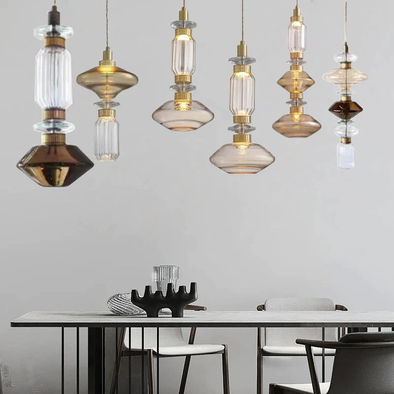 DecorBites™ Glass Chandelier: Elegant Lighting for Home, Restaurant, Bar, and Study Room