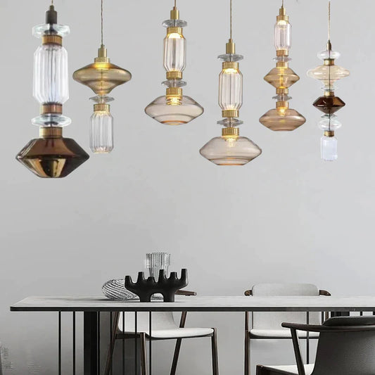 DecorBites™ Glass Chandelier: Elegant Lighting for Home, Restaurant, Bar, and Study Room