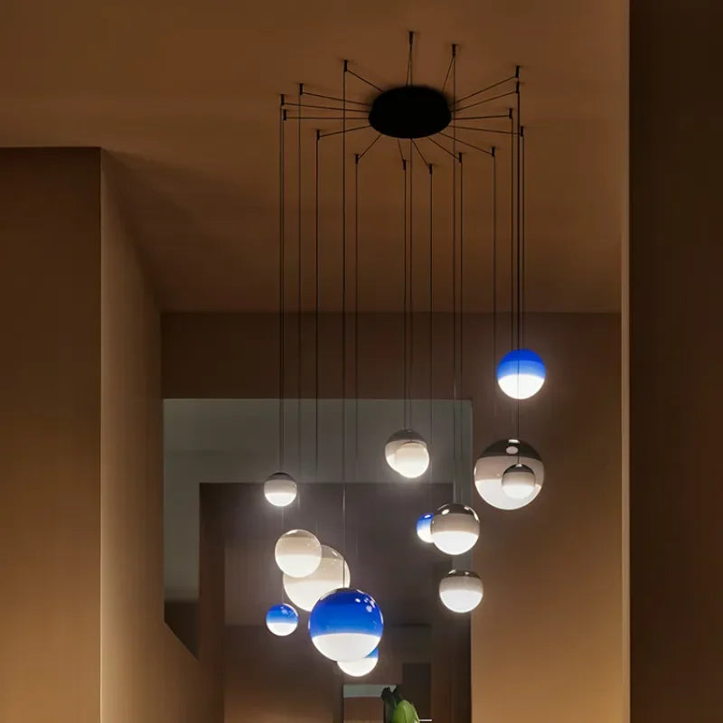 Gradient Glass Dome Pendant Light