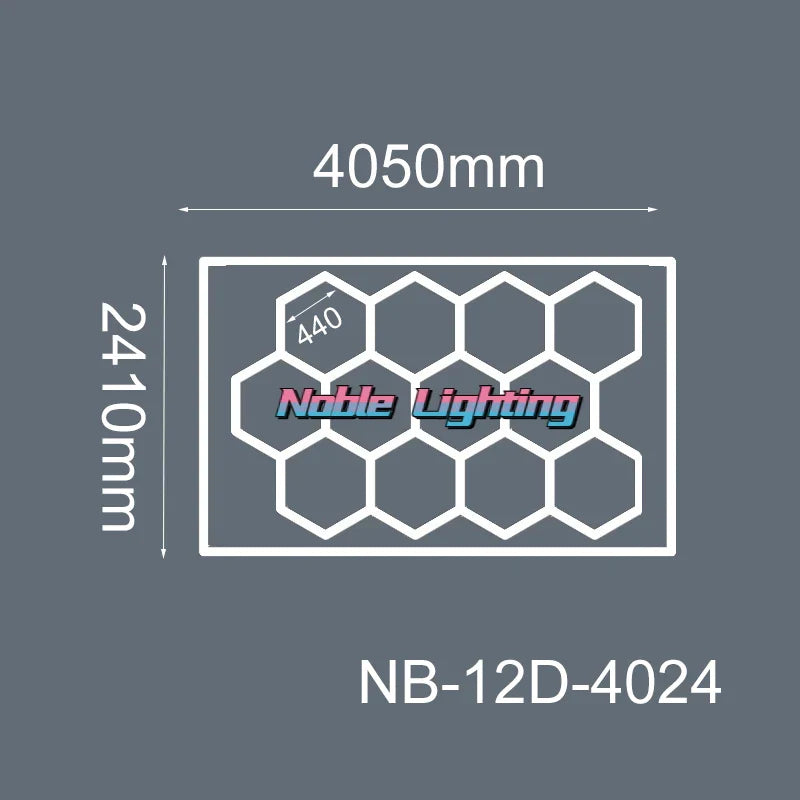 DecorBites™ 6500K LED Hexagrid System for Workshop, Gym, Studio - 2 Year Warranty