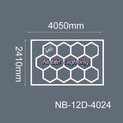 DecorBites™ 6500K LED Hexagrid System for Workshop, Gym, Studio - 2 Year Warranty