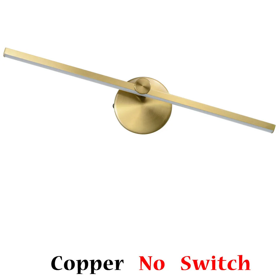 Lámpara de pared de vanidad LED lineal Decorbites™ de 41 cm con interruptor y rotación de 300°