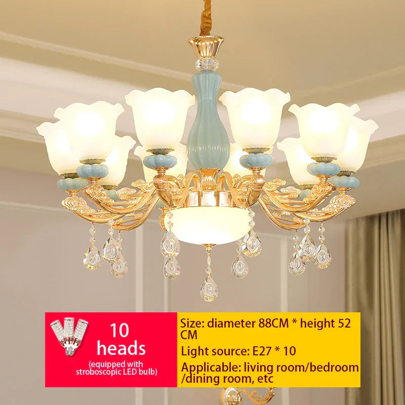 Decorbites™ Lámpara de Araña Europea de Lujo para Sala de Estar, Dormitorio, Comedor - Diseño Moderno y Elegante