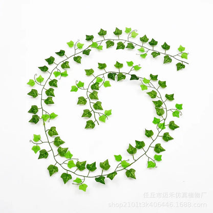 Guirnalda navideña colgante de seda verde DecorBites™ para decoración del hogar y el jardín