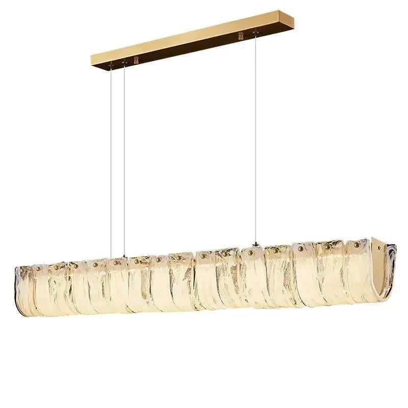 DecorBites™ Cloud Glass Chandelier: Luxury Minimalist Copper Light for One Character Restaurant