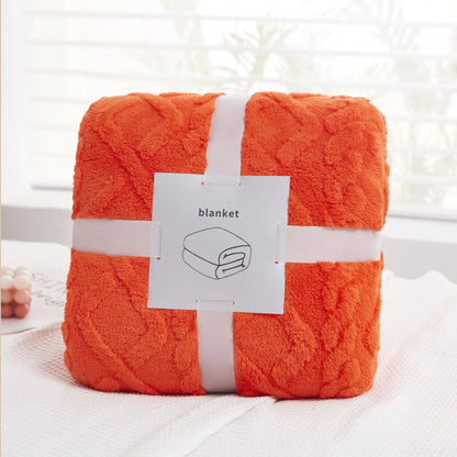 Manta de felpa jacquard acogedora DecorBites™: suave manta de invierno para el sofá, chal para la siesta en la oficina o de viaje.