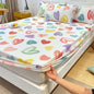 Decobites Queen Size Cotton Fitted Sheet Set with Cute Print, Soft and Skin-friendly Bed Cover