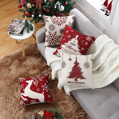 DecorBites™ Christmas Elk Letter Pillowcase 45x45cm for Living Room