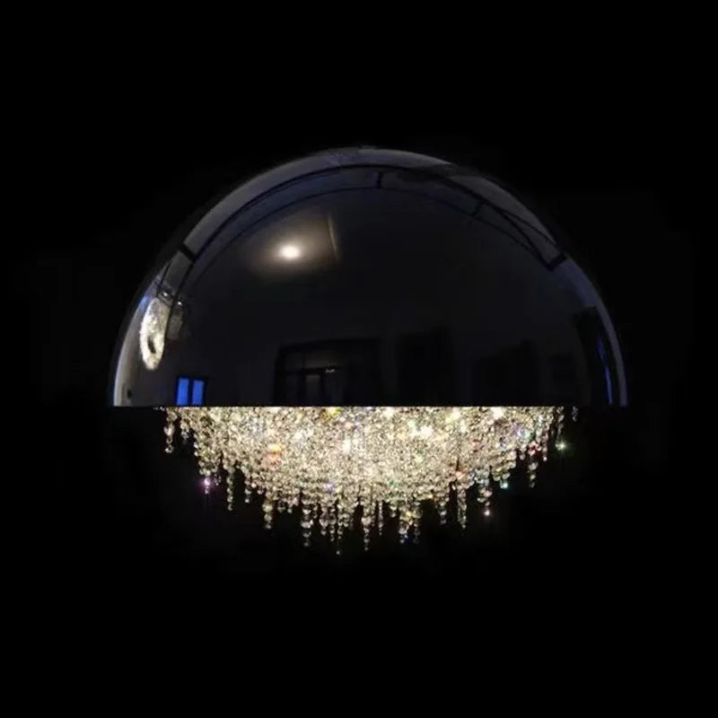 DecorBites™ Crystal Tassel Iron Chandelier: Luxury LED Hanging Lamp for Living Room & Restaurant