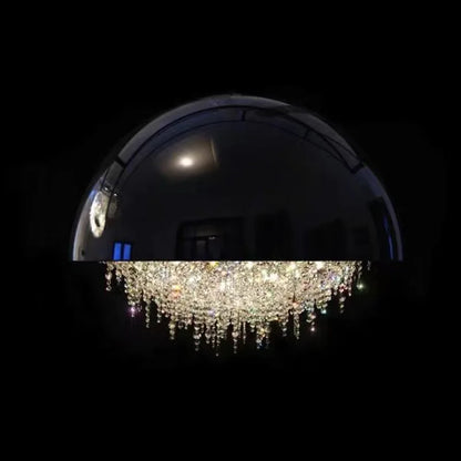 DecorBites™ Crystal Tassel Iron Chandelier: Luxury LED Hanging Lamp for Living Room & Restaurant