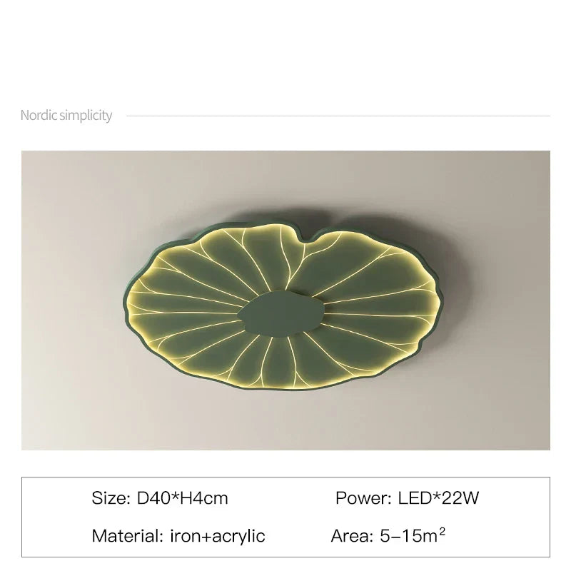 DecorBites™ Lotus Leaf Design LED Ceiling Lamp: Smart Chandelier Light for Home Décor