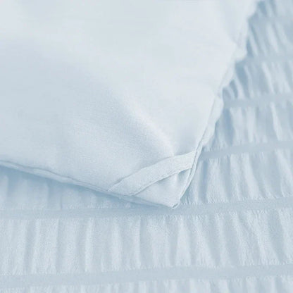 Decobites Seersucker Queen Duvet: Soft & Breathable All-Season Comforter Blanket